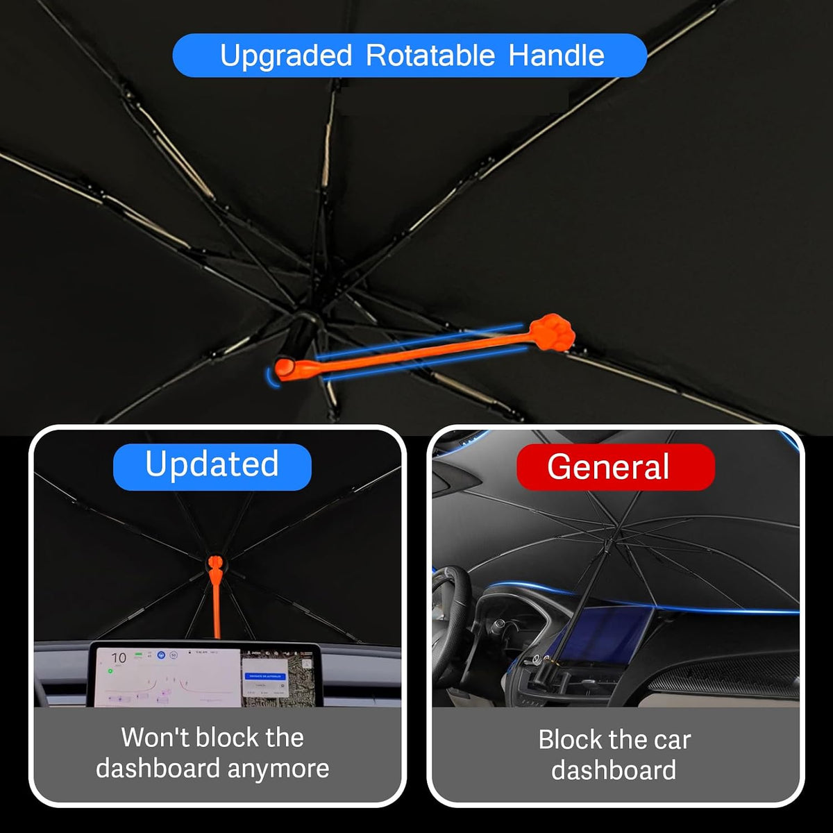 Funny Cow Driving Car Sunshade Umbrella Fun Cow Drink Milk Windshield Sun Shade for Car Retractable Umbrella Sunshades for Front Window Sun Shades Cover Visor Portector Block UV Rays