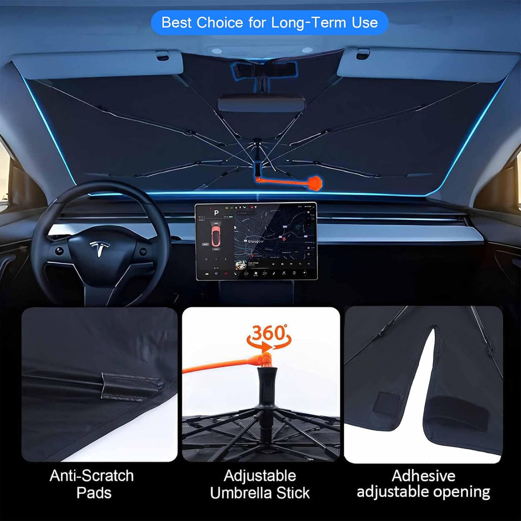 Funny Cow Driving Car Sunshade Umbrella Fun Cow Drink Milk Windshield Sun Shade for Car Retractable Umbrella Sunshades for Front Window Sun Shades Cover Visor Portector Block UV Rays